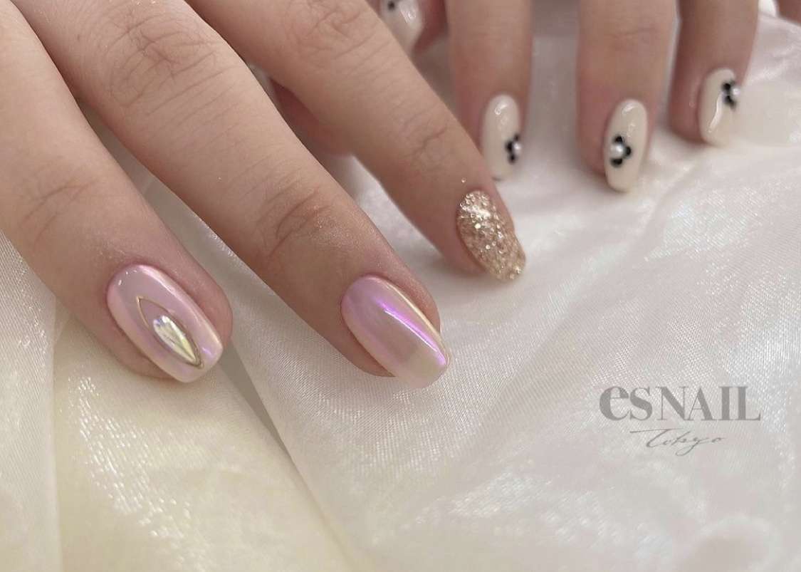春アシメネイル🌸