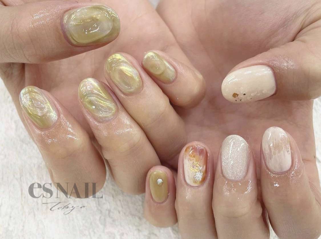 春colorのニュアンスネイル🌱