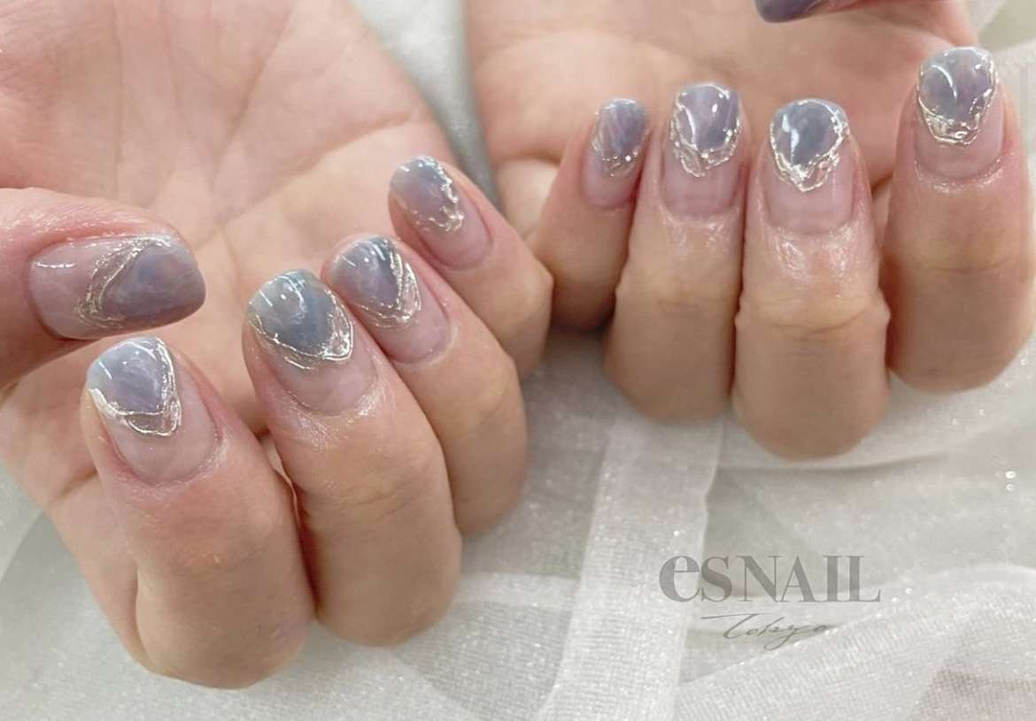 ブルーニュアンスネイル🎐