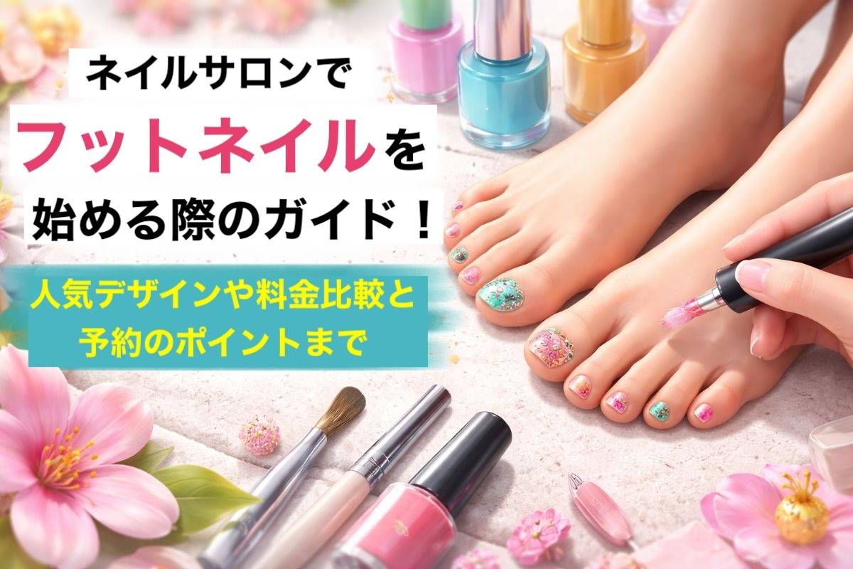 ネイルサロンでフットネイルを始める際のガイド！人気デザインや料金比較と予約のポイントまで
