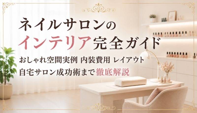 ネイルサロンのインテリア完全ガイド｜おしゃれ空間実例・内装費用・レイアウト・自宅サロン成功術まで徹底解説
