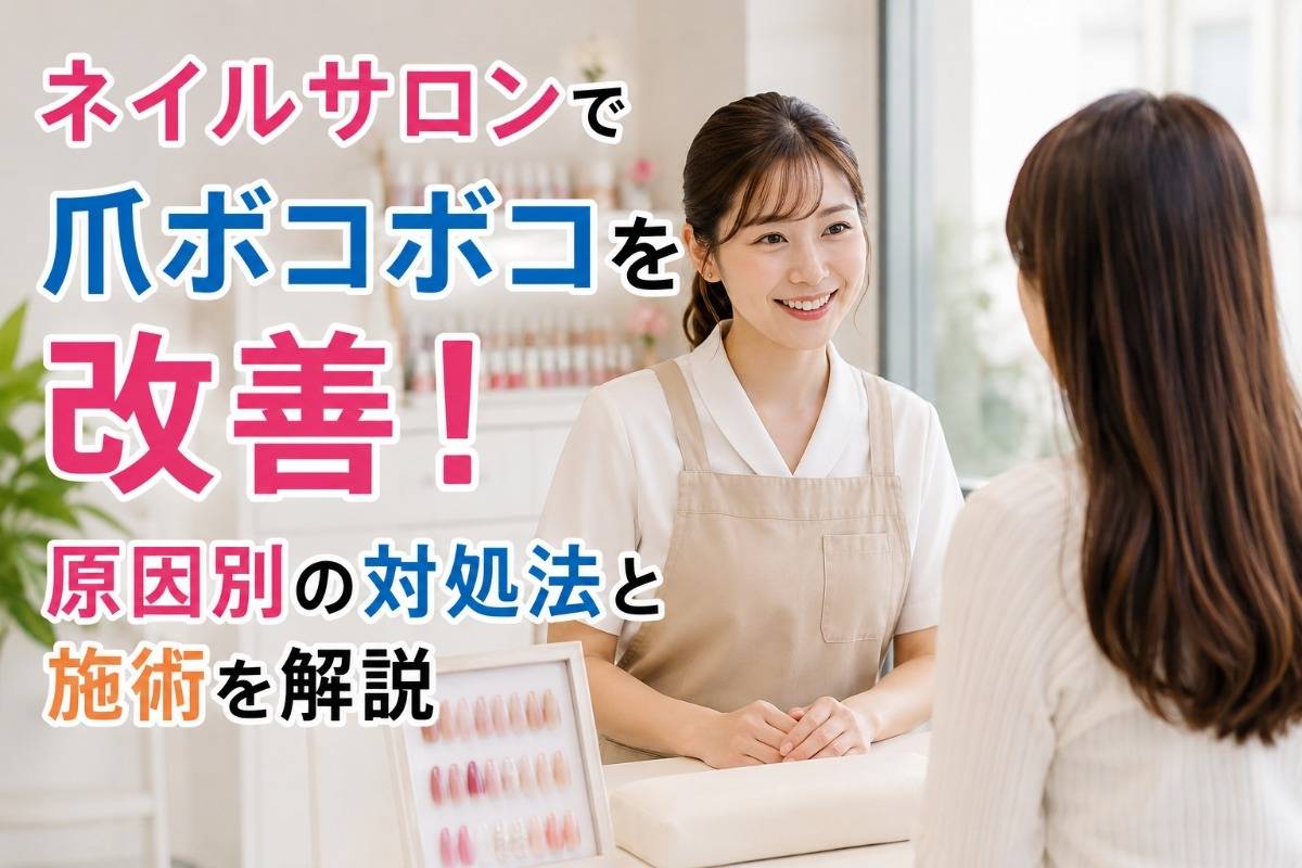 ネイルサロンで爪ボコボコを改善！原因別の対処法と施術を解説